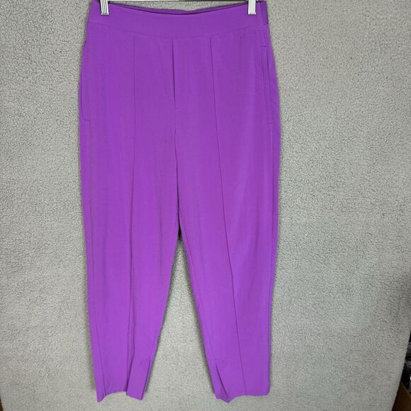 Athleta Pants Womens 6 Fuchsia Purple Vienna Slim Pant Tapered Zip Pockets - Picture 1 of 9
